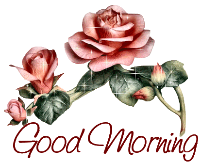Good morning rose flower gif iamge