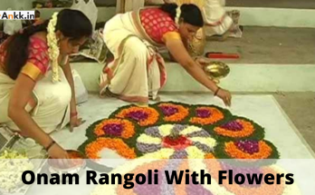 Onam Rangoli with Flowers
